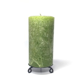 Pear Green Rustic Unscented Pillar Candle - Choose Size - Handmade