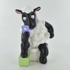 Comical Sheep On Toilet Figurine