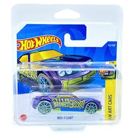 Hot Wheels Bully Goat (Purple) 1/10 HW Art Cars 2022 - 62/250 (Short Card) *** COMES IN A KLAS CAR KEEPER PROTECTIVE COLLECTORS CASE *** HCW56