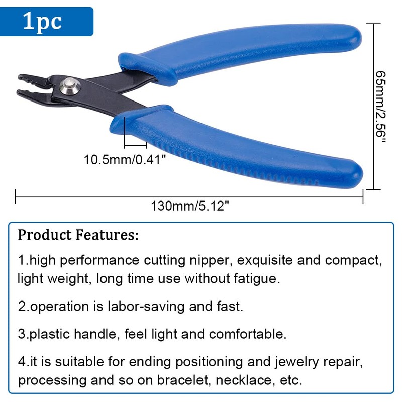 PandaHall Elite 1 Set 45# Steel Jewelry Tools Crimping Crimper