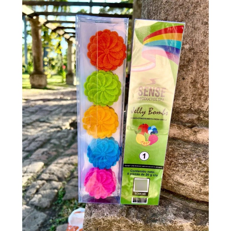 Sense Spa Jelly Bombs 5 Piezas + Diluyente, Jelly Spa