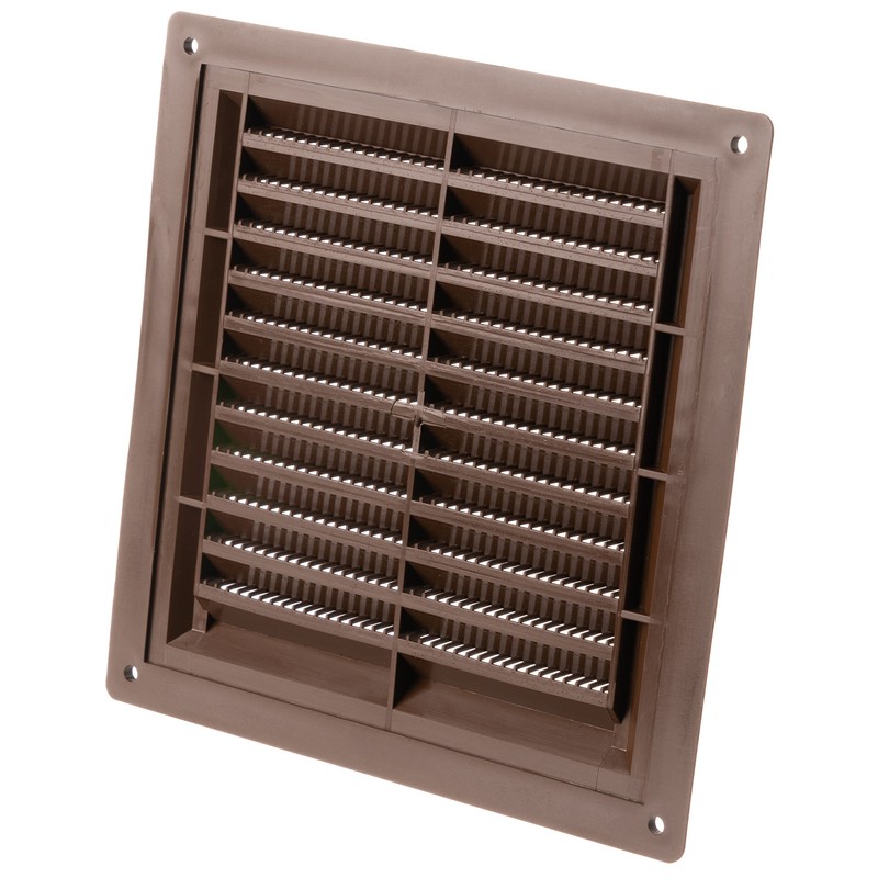 150 x 150 mm Brown Plastic Ventilation Grille – Exhaust