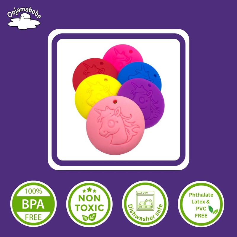 Unicorn Chew Necklace with Lanyard - Yellow - Sensory Chew