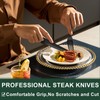 49-Piece Black Silverware Set with Organizer, Heavy Duty Stainless Steel