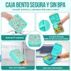 Nasjac Lonchera Bento Box para Niños Y Adulto, Caja Charolas