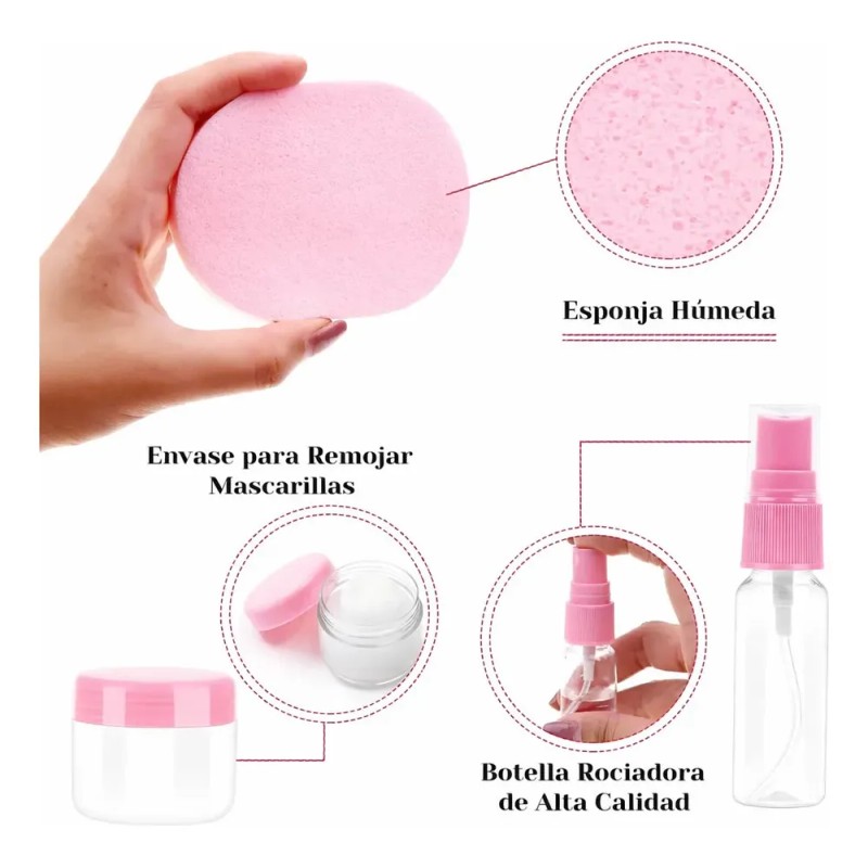 12 Pzs Kit Mascarilla Facial Bowl Brochas Y Frasco