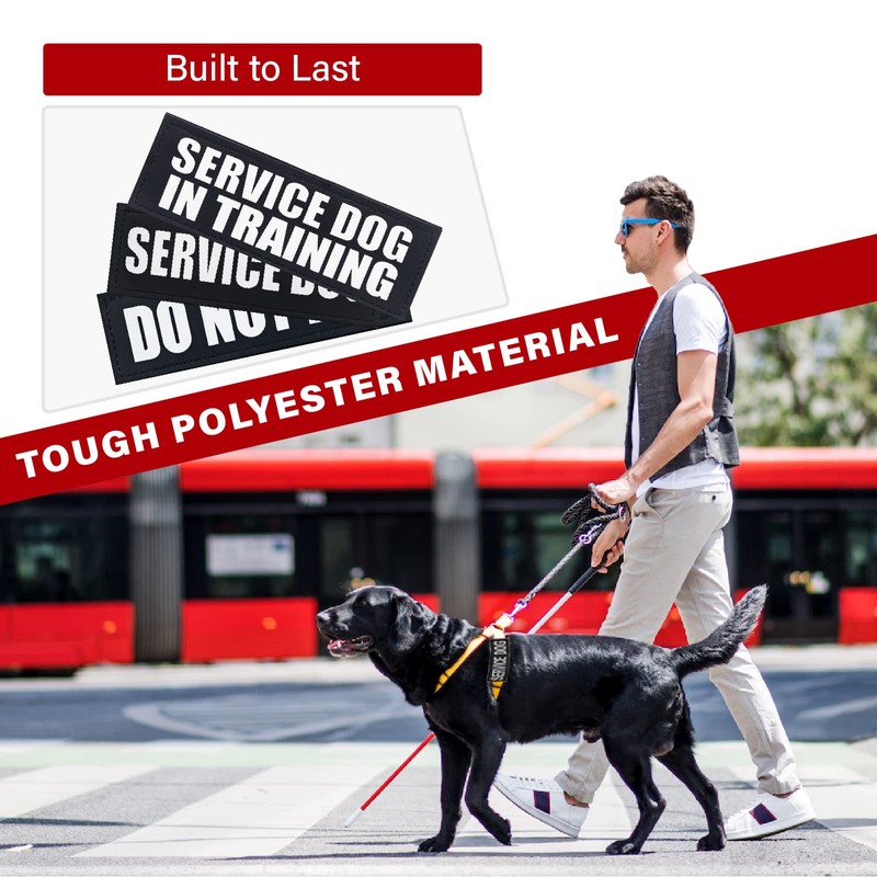 2Pack Service Dog Patch, Removable Dog Harness Patches with Hook