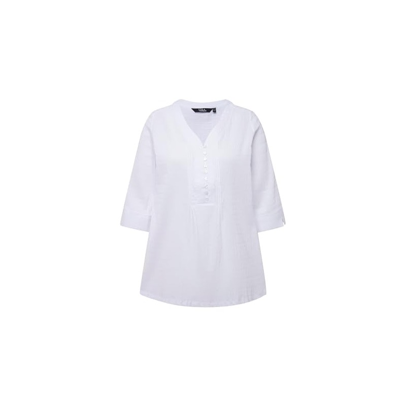 Ulla Popken Women's Tunic Blouse, Snow White