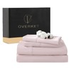 Overket 1000 Thread Count Egyptian Cotton Sheets Queen Size Set
