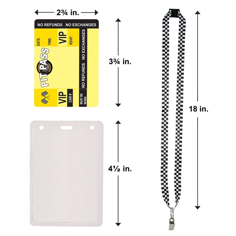 Beistle 50589 Racing Pit Pass, 25-Inch