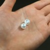 【Pearl Button】 Pearl Button White Glossy Circle 20-Piece Set 【10mm】