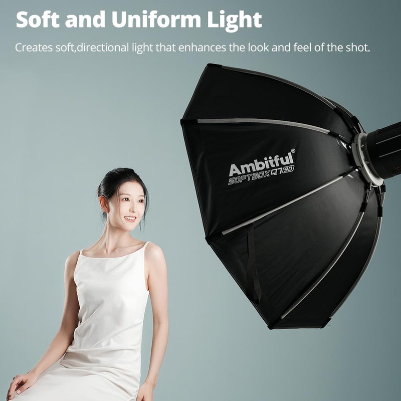 AMBITFUL 35" / 90cm Octagonal Softbox Quick Release with Bowens