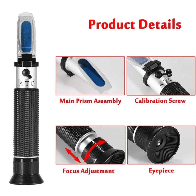 V·RESOURCING Seawater Salinity Refractometer, Automatic Temperature Compensation Sea Water Salinity