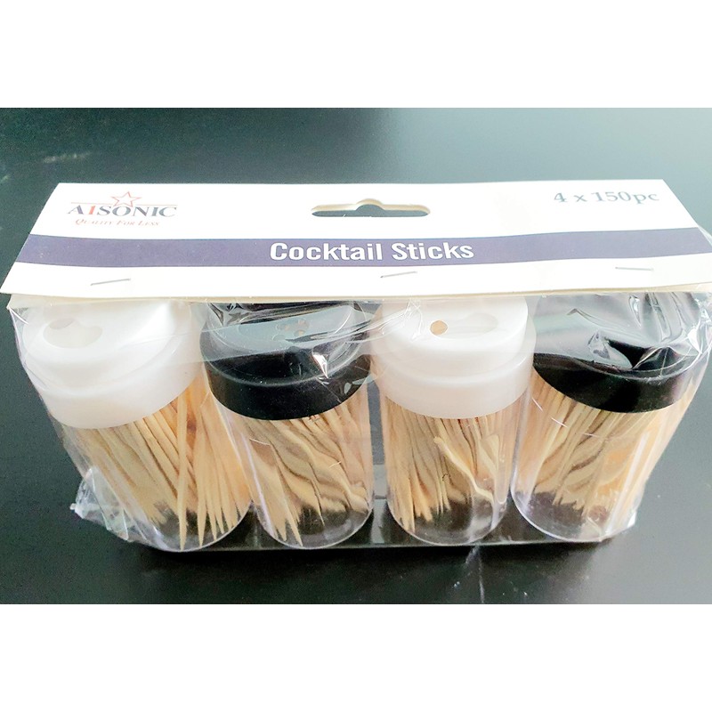 A1SONIC® 600 x Pack of Party Wooden Cocktail Sticks Toothpicks