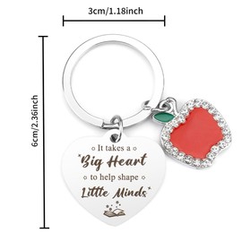 QONCV Teacher Christmas Gifts, Best Teacher Keychains Birthday Retirement Appreciation Thank You Halloween Valentines Day Thanksgiving End Of Year Christmas Gifts for Women Ideas