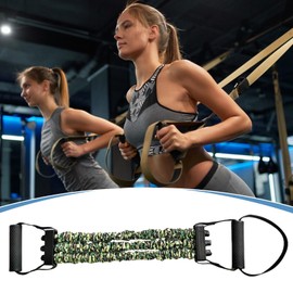 Exercise Stretch Bands | 3-Hole Resistance Stretcher for Body Stretching - Latex Fitness Equipment Adjustable Chest Expander High Elasticity Pedal Puller for Indoor Muscle Body