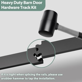 HAYOHRT 70" Bi-Folding Sliding Barn Door Hardware Track Kit 5.8ft Barn Door Bifold Hardware Kit for Four 16.5" Closet Door Heavy Duty Top Mount Roller Slide Smoothly Quietly Black No Door