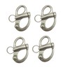 M9LZY 4pcs 2-5/8” Fixed Bail Snap Shackles 316 Stainless Steel