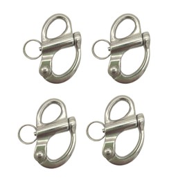 M9LZY 4pcs 2-5/8” Fixed Bail Snap Shackles 316 Stainless Steel for Bracelet Sail Boat Yacht
