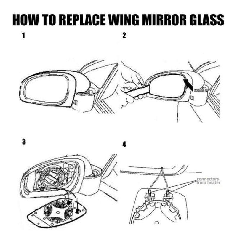Side Mirror Glass 96302BR72A Rear View Mirror Glass with Heated