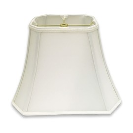 Royal Designs DSO-68-16WH Rectangle Bell Cut Corner Designer Lamp Shade - White - (6.25 x 8) x (11 x 16) x 12White