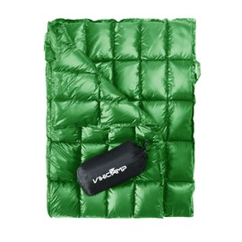 Vihicamp Down Camping Blanket - Packable Lightweight Outdoor Blanket, Warm Compact Backpacking Quilt for Cold Weather, Water-Resistant Puffer Blanket, Ideal for Travel, Hammock, Outdoor Adventures