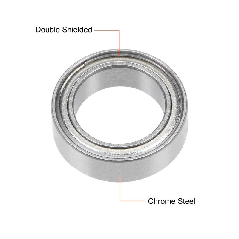 sourcing map MR128ZZ Deep Groove Ball Bearing 8x12x3.5mm Double Shielded