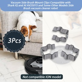 XTPTFABS Stainless Steel Vacuum Side Brush Mount Clips Compatible with Shark IQ and AI AV2501S Robot Vacuum(3Pcs)