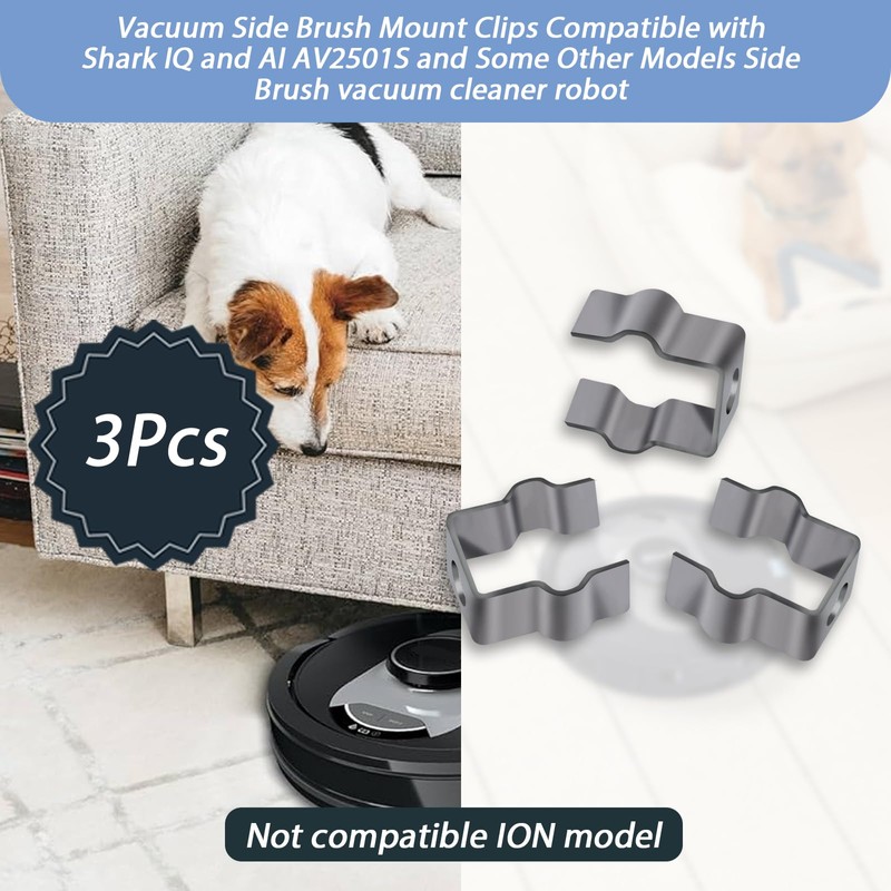 XTPTFABS Stainless Steel Vacuum Side Brush Mount Clips Compatible with