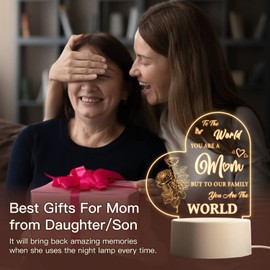 Mom Christmas Gifts - Mom Birthday Gifts Engraved Night Light with Beautiful Words, Birthday Gifts for Mom, Mom Gifts from Daughter. Idea Christmas Gifts for Mom