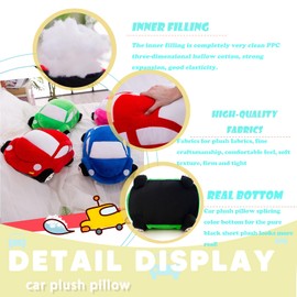 CHELEI2019 12.6" Car Stuffed Animal,Cute Car Shaped Plush Pillow Toy,Gifts forKids,Green