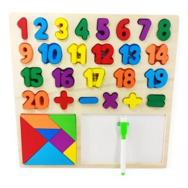 IDECOR Juguete Didáctico Números De Madera (1 Juego)