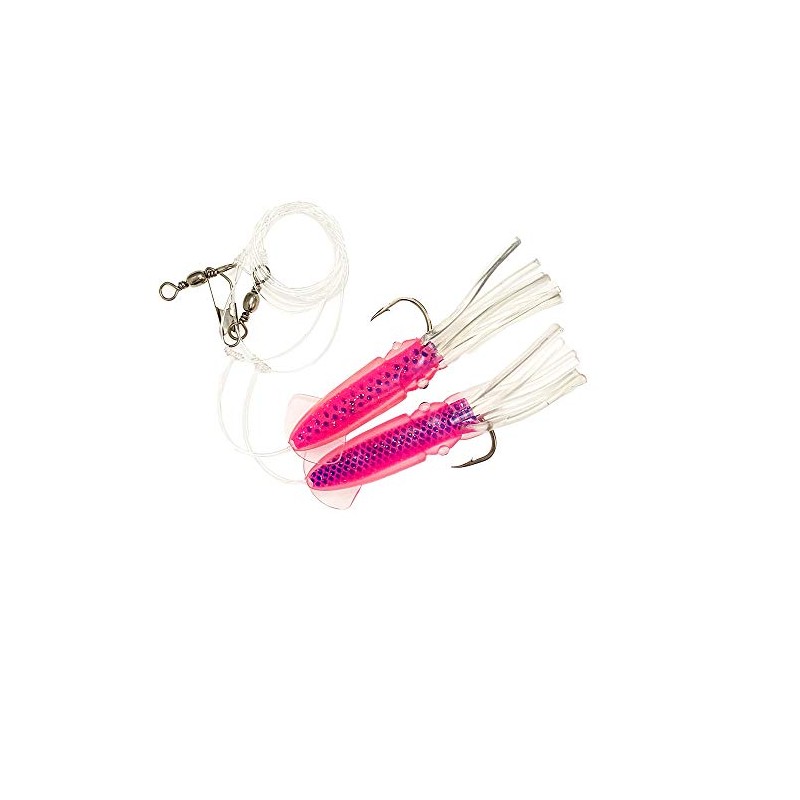 Ling Cod Squid Rigs-15pcs Pink