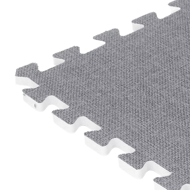 10pcs Cotton Linen Interlocking Carpet Tiles Anti Slip Floor Protection