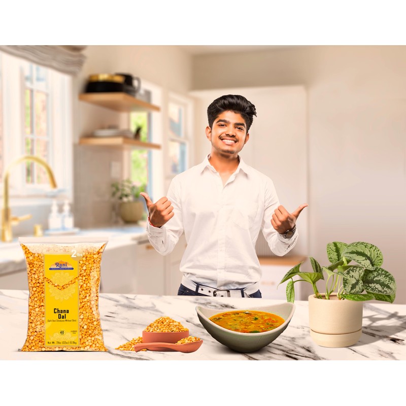 Rani Chana Dal (Split Desi Chickpeas without skin) 32oz (2lbs)