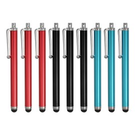 sourcing map Stylus Pens for Touch Screens Universal Capacitive Stylus Pen for Phone Tablet All Capacitive Touchscreen Devices Black Red Blue Pack of 9