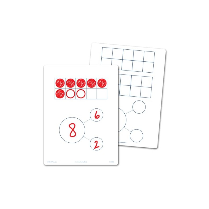 EAI Education Ten Frames & Number Bonds Flexible Dry-Erase Boards