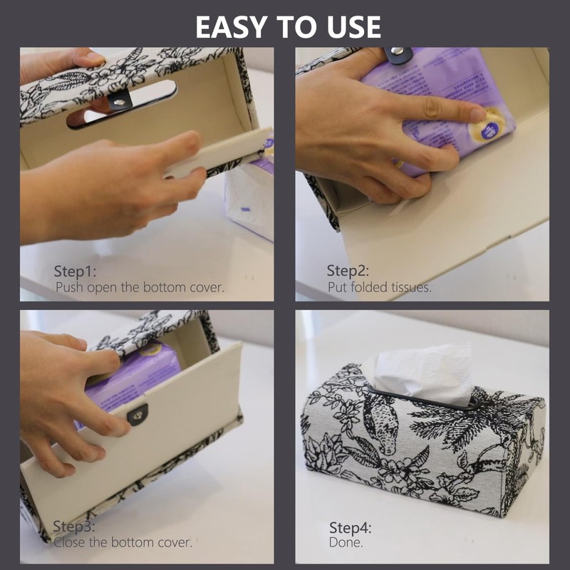 HARLIANGXY Tissue Box, Cosmetic Tissue Box, Tissue Dispenser, Tissue Box