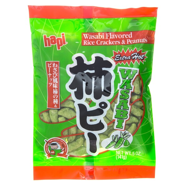 Hapi Kaki Pea Wasabi, 5-Ounce (Pack of 6)