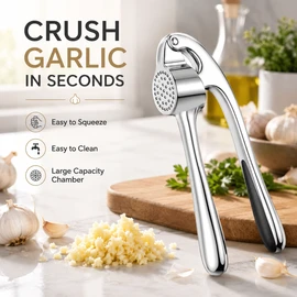 Garlic Press for Quick Kitchen Prep – Easy-Squeeze Garlic Mincer & Crusher for Cooking, Ginger & Herbs