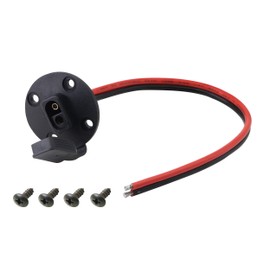 CERRXIAN 30CM 12AWG SAE Socket Solar Weatherproof Sidewall Port DIY Cord, SAE Quick Disconnect Wire Harness Panel Mount Power Cable with Cap for Motorcycle, Car, Generator