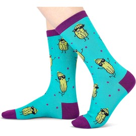 HAPPYPOP Funny Pickle Socks Women Teens - Pickle Gifts For Pickle Lovers, Food Socks
