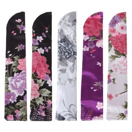 Mking Prerry Elegant Silk Hand Fan Holder Pouch Folding Hand Fan for Case Party Wedding