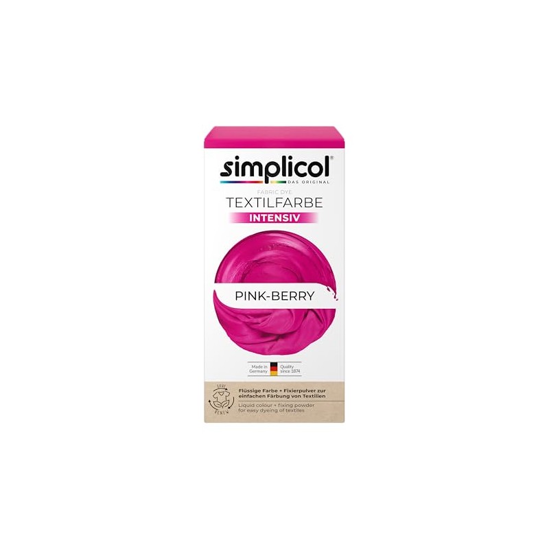Simplicol Pink Berry 1027620 Intensive Textile Dye, Easy Washing Machine