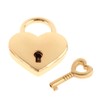 Warmtree Small Metal Heart Shaped Padlock Mini Lock with Key
