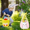 Easter Bunny Basket for Kids, Plush Lovely Buckets for Eggs