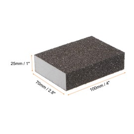 HARFINGTON 16pcs Coarse Sanding Sponge Blocks 80-100 Grit Foam Sanding Block for Polishing Kitchen Metal Wood Drywall, 100x70x25mm