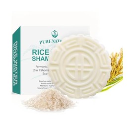Argan Oil Rice Water Shampoo Bar for Hair Growth, 2 in 1 Fermented Rice Water Shampoo and Conditioner Bar for All Hair Types - Growth, Anti Hair Loss - Solid Rice Bar Soap for Hair Growth