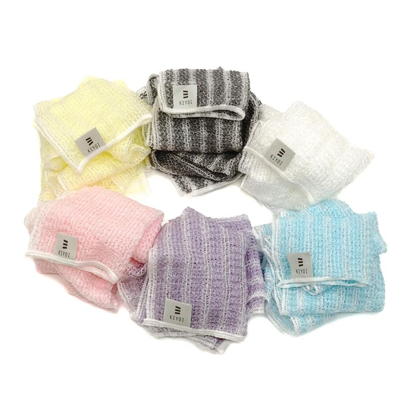 KIYOI Fluffy Marshmallow-like Foaming Corn Body Towel Fluffy (Blue)