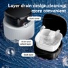 Oykrueats Black Denture Box with Strainer, PP Plastic Denture Box,